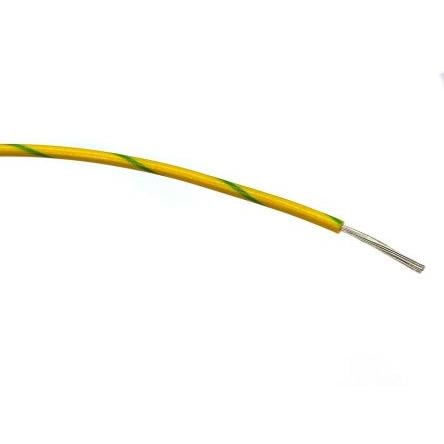 Zapojovací vodič, typ kabelu: Třída 5 BS EN 60228, prameny vodičů: 32/0.2 mm, Zelená, Žlutá, 1000V ac 100 m
