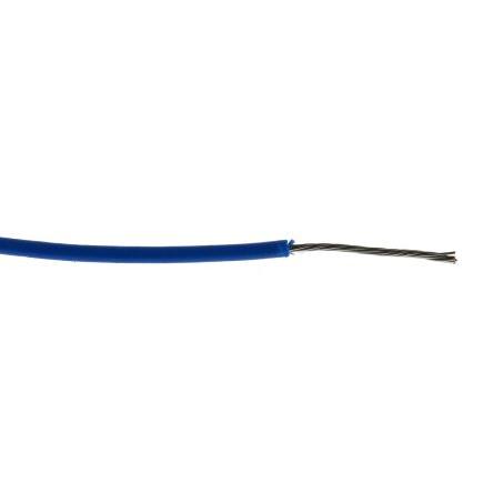 Zapojovací vodič, typ kabelu: Třída 5 BS EN 60228, prameny vodičů: 7/0.2 mm, Modrá, 1000V ac 100 m Polyvinylchlorid RS