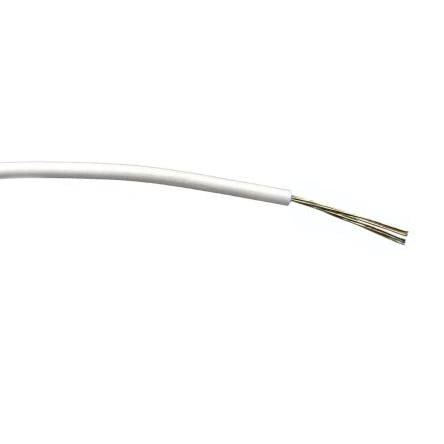 Zapojovací vodič, typ kabelu: Třída 5 BS EN 60228, prameny vodičů: 7/0.2 mm, Bílá, 1000V ac 100 m Polyvinylchlorid RS
