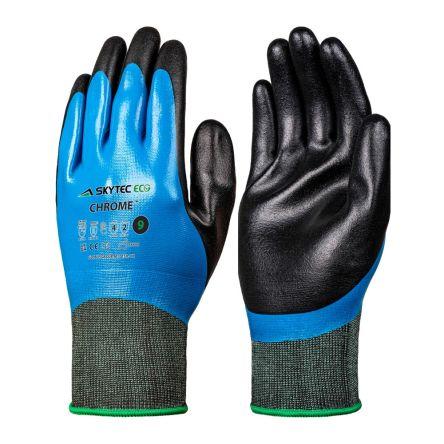 Skytec Pracovní rukavice Černá, Modrá CE Polyester Ano Ano Ano Nitrilová pěna 11 Eco Chrome