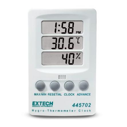 Teploměr s vlhkoměrem 445702 Extech, 60 °C ± 6 %RH, rozsah vlhkosti: 85 %RH