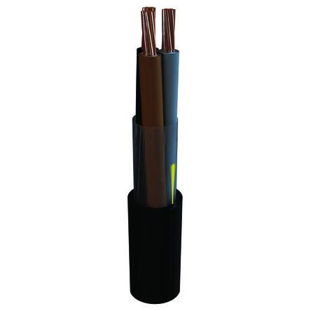 AXINDUS Napájecí kabel 4žilový 100 m Ohnivzdorná polyolefinová směs bez obsahu halogenů plášť, Černá, 1kV 90 °C