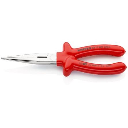 Úzké kleště 1, celková délka: 200mm, Vanadová elektrická ocel délka čelistí 73mm Kulatý Knipex Splňuje normu VDE/1000V
