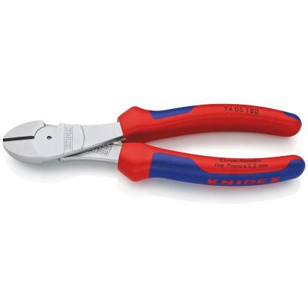 Boční řezačka, celková délka: 180mm, Vícesložková rukojeť Malé vychýlení kapacita řezání 3.8 mm, číslo modelu: Knipex