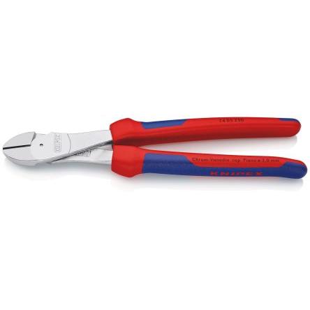 Boční řezačka, celková délka: 250mm, Vícesložková rukojeť S kuželkou kapacita řezání 4.6 mm, číslo modelu: Knipex Knipex