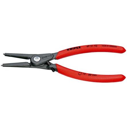 Kleště na pojistné kroužky, celková délka: 180mm 1, Elektrická ocel, Chrom-vanadová ocel Knipex