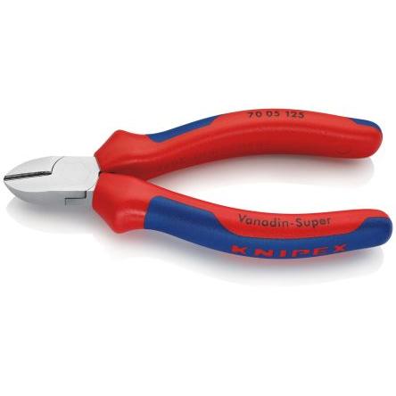 Boční řezačka, celková délka: 125mm, Vícesložková rukojeť S kuželkou kapacita řezání 3 mm, číslo modelu: Knipex Knipex