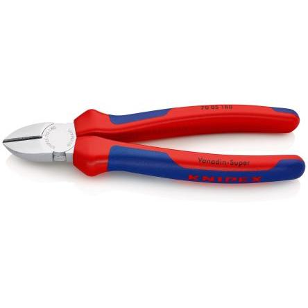 Boční řezačka, celková délka: 180mm, Vícesložková rukojeť S kuželkou kapacita řezání 4 mm, číslo modelu: Knipex Knipex