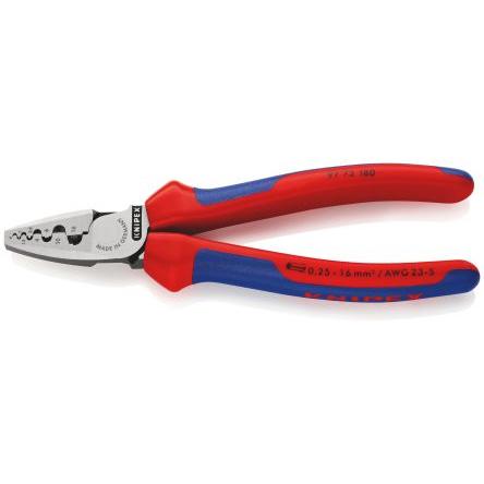 Krimpovací nástroj, řada: 97 Knipex 4 mm, pro použití s: Drážkovací pouzdro