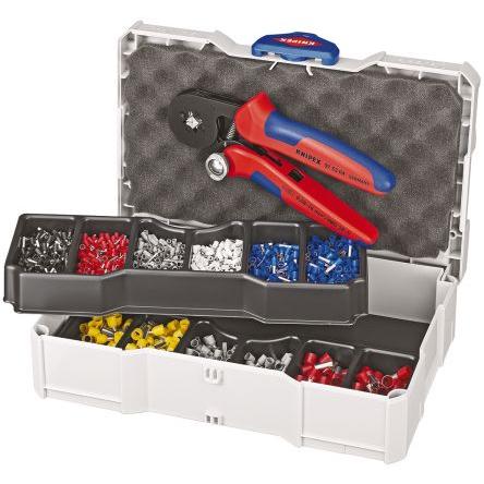 Knipex Sada krimpovacích svorek, obsahuje: Koncové objímky kabelů, konektory, krimpovací kleště, Krimpovací, Sada