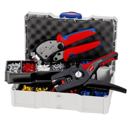 Knipex Sada krimpovacích svorek, obsahuje: Koncové objímky kabelů, konektory, krimpovací kleště, Krimpovací, Sada