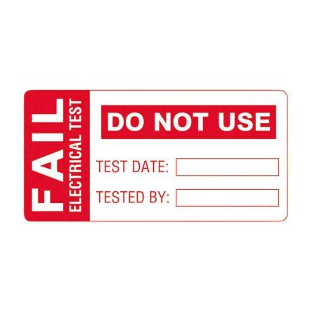 Testovací štítek PAT FAIL1, FAIL1 Testovací štítek PAT, pro použití s: PAT 32 Martindale