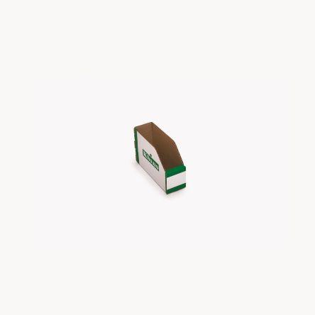 Odpadní koš barva Bílá, Zelená Lepenka 100 mm x 50 mm x 150 mm Kbins