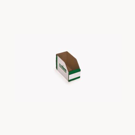 Odpadní koš barva Bílá, Zelená Lepenka 100 mm x 75 mm x 150 mm Kbins