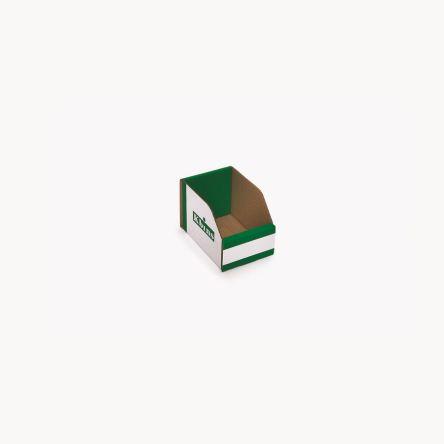 Odpadní koš barva Bílá, Zelená Lepenka 100 mm x 100 mm x 150 mm Kbins