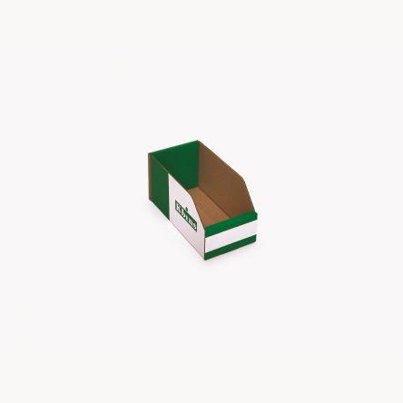 Odpadní koš barva Bílá, Zelená Lepenka 100 mm x 100 mm x 200 mm Kbins