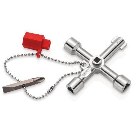 Klíč na rozvodné skříně Tlakově litý zinek 7 Nikl Knipex Klíč pro rozvaděče