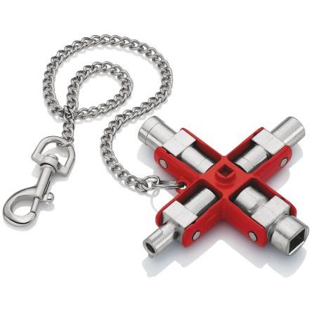 Klíč na rozvodné skříně Tlakově litý zinek 9 Nikl Knipex Univerzální klíč