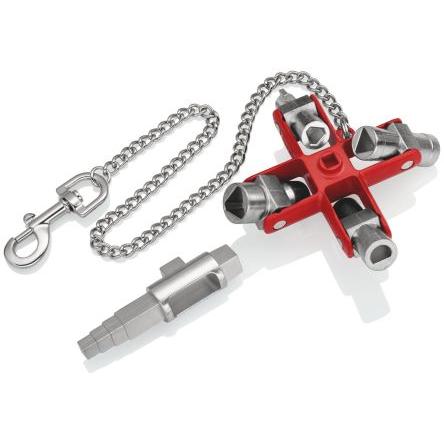 Klíč na rozvodné skříně Tlakově litý zinek 9 Nikl Knipex Univerzální klíč