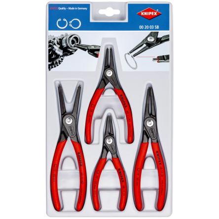 Knipex Sada kleští na pojistné kroužky 4 Sada kleští na pojistné kroužky