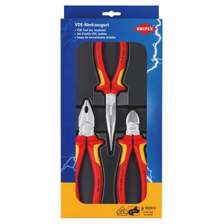 Sada nářadí Sada nářadí pro elektrikáře, počet kusů: 3 Knipex Pouzdro Splňuje normu VDE/1000V
