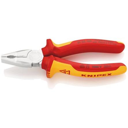 Kombinované kleště 1, celková délka: 160mm, Chrom-vanadová ocel Knipex Splňuje normu VDE/1000V