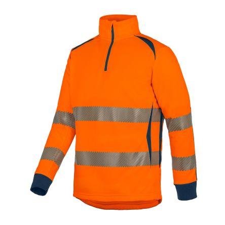 T2S Tmavomodrá, Oranžová Unisex Mikina s vysokou viditelností L