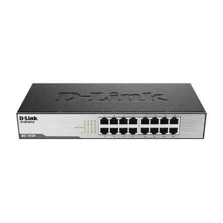 Ethernetový přepínač, model: 16-Port Fast Ethernet Unmanaged Desktop Switch 16portový 100Mbps D-Link Neřízený
