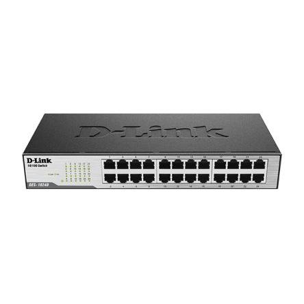 Ethernetový přepínač, model: 24-Port Fast Ethernet Unmanaged Desktop Switch 24portový 100Mbps D-Link Neřízený
