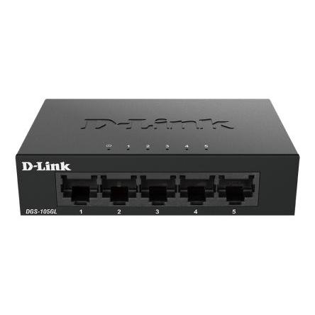 Ethernetový přepínač, model: 5-Port Gigabit Unmanaged Desktop Switch DGS-105 5portový 10Mbps, 100 Mbps, 1000 Mbps D-Link