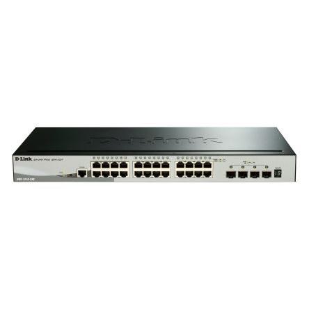 Chytrý spínač, model: 28-Port Gigabit Stackable Smart Managed Switch with 10G Uplinks 28portový 10Mbps, 100 Mbps, 1000