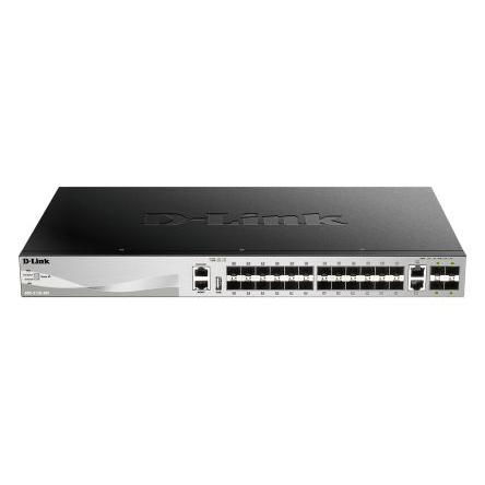 Síťové přepínače, model: 30-Port Layer 3 Stackable Managed SFP Switch with 10G Uplinks 30portový 10Mbps, 100 Mbps, 1000