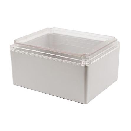 Hammond Univerzální skříň, řada: RP IP65 barva Světle šedá barva Čirá Polykarbonát 250 mm 130 mm 200 mm Etylen-propylen