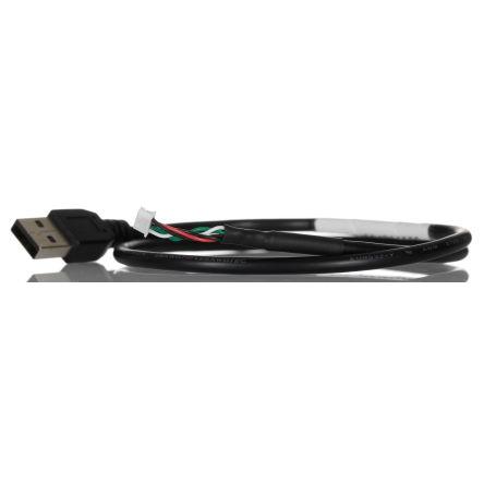 RS PRO Kabel USB Vnější, A: USB typu A, 500 mm Vnější, Černá, B: IDC