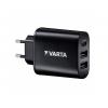 VARTA USB nabíjecí stanice, 3x USB výstup(2xUSB-A + 1xUSB-C), AC100-240V černá  57958