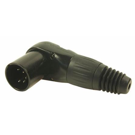 RS PRO Konektor XLR, barva Černá, počet kontaktů: 5, orientace těla: Pravý úhel Vnější, Kabel, 50V