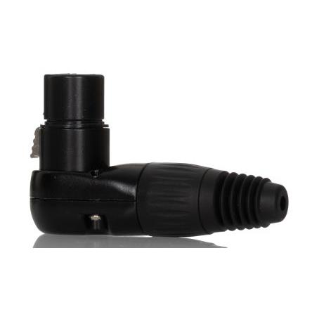 RS PRO Konektor XLR, barva Černá, počet kontaktů: 3, orientace těla: Pravý úhel Vnitřní, Kabel, 50V