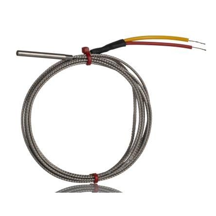 Uzemněný termočlánek RS PRO 2 m kabel typ K Nerezová ocel 40 mm sonda, -60 °C 4 mm na 350 °C ANSI, RoHS Compliant RS PRO