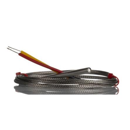 Uzemněný termočlánek RS PRO 2 m kabel typ K Nerezová ocel 75 mm sonda, -60 °C 4.76 mm na 350 °C ANSI, RoHS Compliant RS