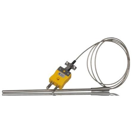 Termočlánek pro vysoké zatížení RS PRO 1 m kabel typ K Nerezová ocel 150 mm sonda, -60 °C 4.5 mm na 350 °C ANSI, RoHS