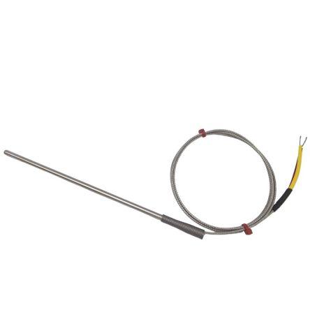 Termočlánek pro vysoké zatížení RS PRO 1 m kabel typ K Nerezová ocel 150 mm sonda, -60 °C 4.5 mm na 350 °C ANSI, RoHS