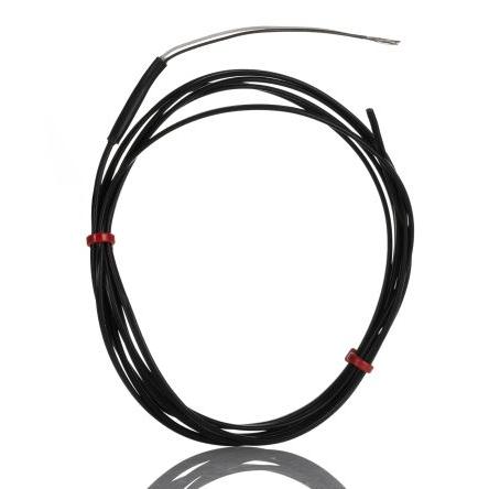 Hermeticky uzavřený termočlánek RS PRO 2 m kabel typ J Perfluoralkoxyalkan 2 m sonda, -75 °C na 260 °C IEC, RoHS