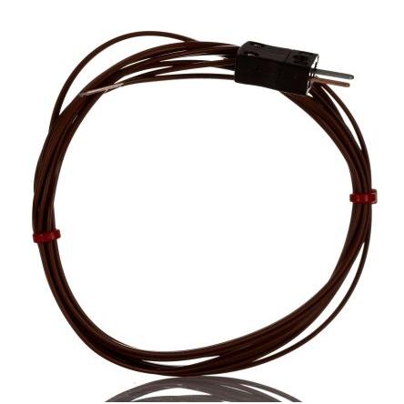 Hermeticky uzavřený termočlánek RS PRO 2 m kabel typ Typ T Perfluoralkoxyalkan 2 m sonda, -75 °C 7 mm na 260 °C RoHS