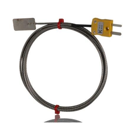 Listový termočlánek RS PRO 2 m kabel typ K Nerezová ocel 2 m sonda, -50 °C 13 mm na 350 °C ANSI, RoHS Compliant RS PRO