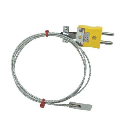 Listový termočlánek Flat Thermocouple 1 m kabel typ K Nerezová ocel 1 m sonda, -50 °C 13 mm na 350 °C ANSI, RoHS