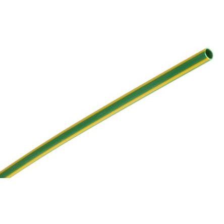 RS PRO Teplem smrštitelné bužírky průměr 3.2 mm Zelená, Žlutá smršťovací poměr 2:1 Polyolefin 1.2m