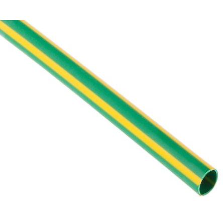 RS PRO Teplem smrštitelné bužírky průměr 6.4 mm Žlutá, Zelená smršťovací poměr 2:1 Polyolefin 1.2m