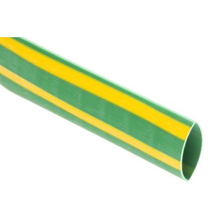 RS PRO Teplem smrštitelné bužírky průměr 9.5 mm Žlutá, Zelená smršťovací poměr 2:1 Polyolefin 1.2m