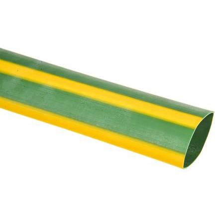RS PRO Teplem smrštitelné bužírky průměr 25.4 mm Zelená, Žlutá smršťovací poměr 2:1 Polyolefin 1.2m