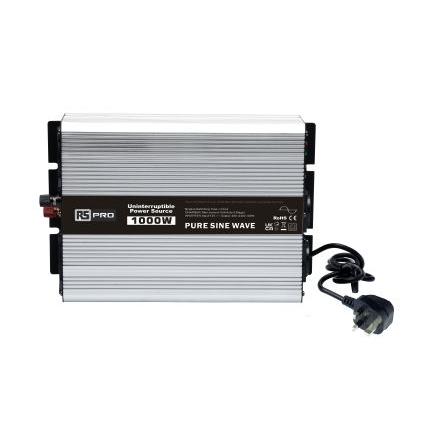 RS PRO DC/AC měnič pro montáž napevno, stálý výkon: 1000W, vstupní: 12V dc, výstup: 230V ac